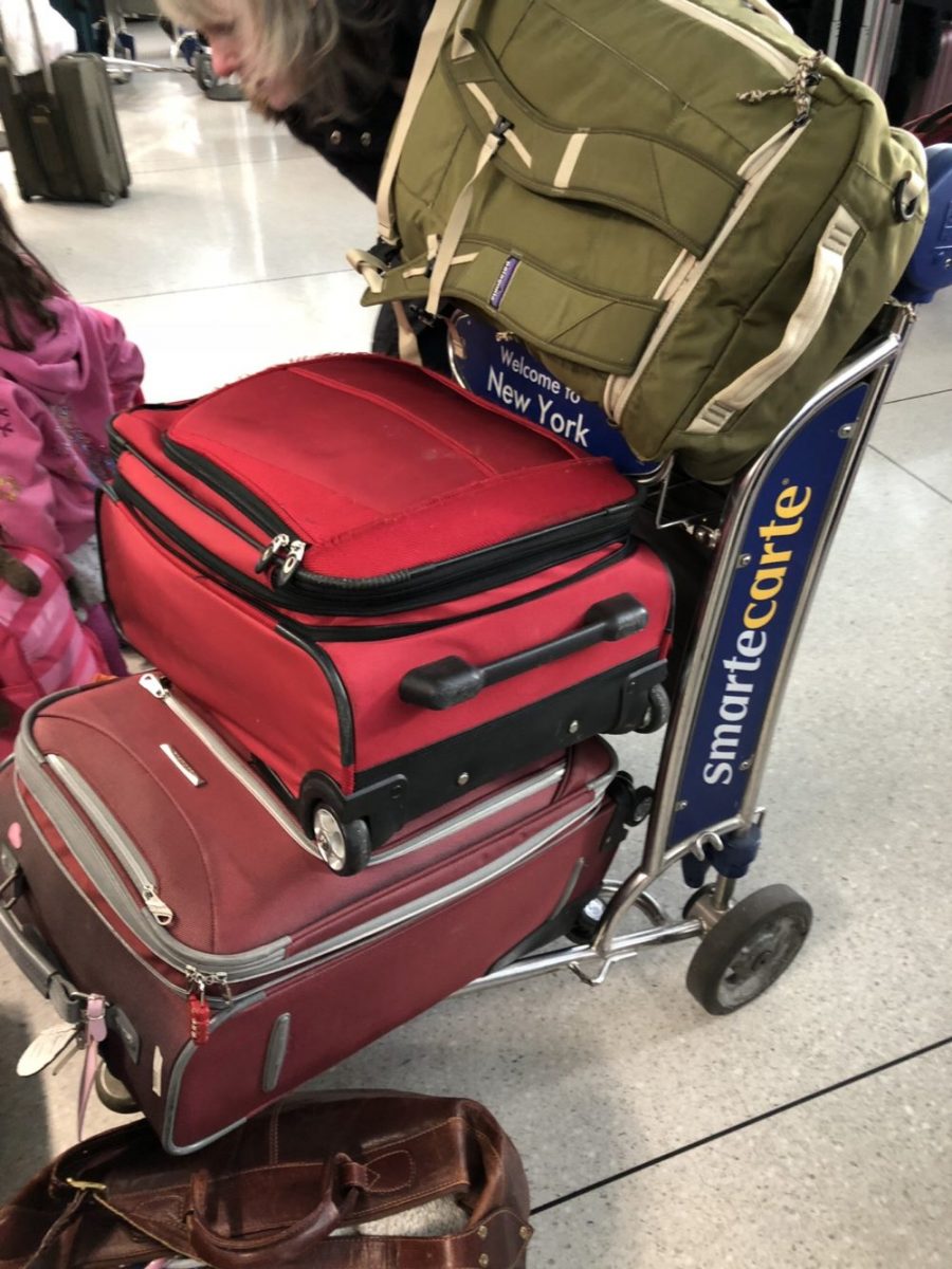 Luggage Cart Full of Luggage